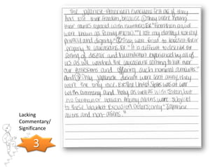 Lacking
Commentary/
Significance


     3
 