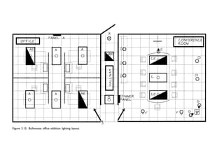 Figure 3.13. Bullmoose office addition lighting layout.
 