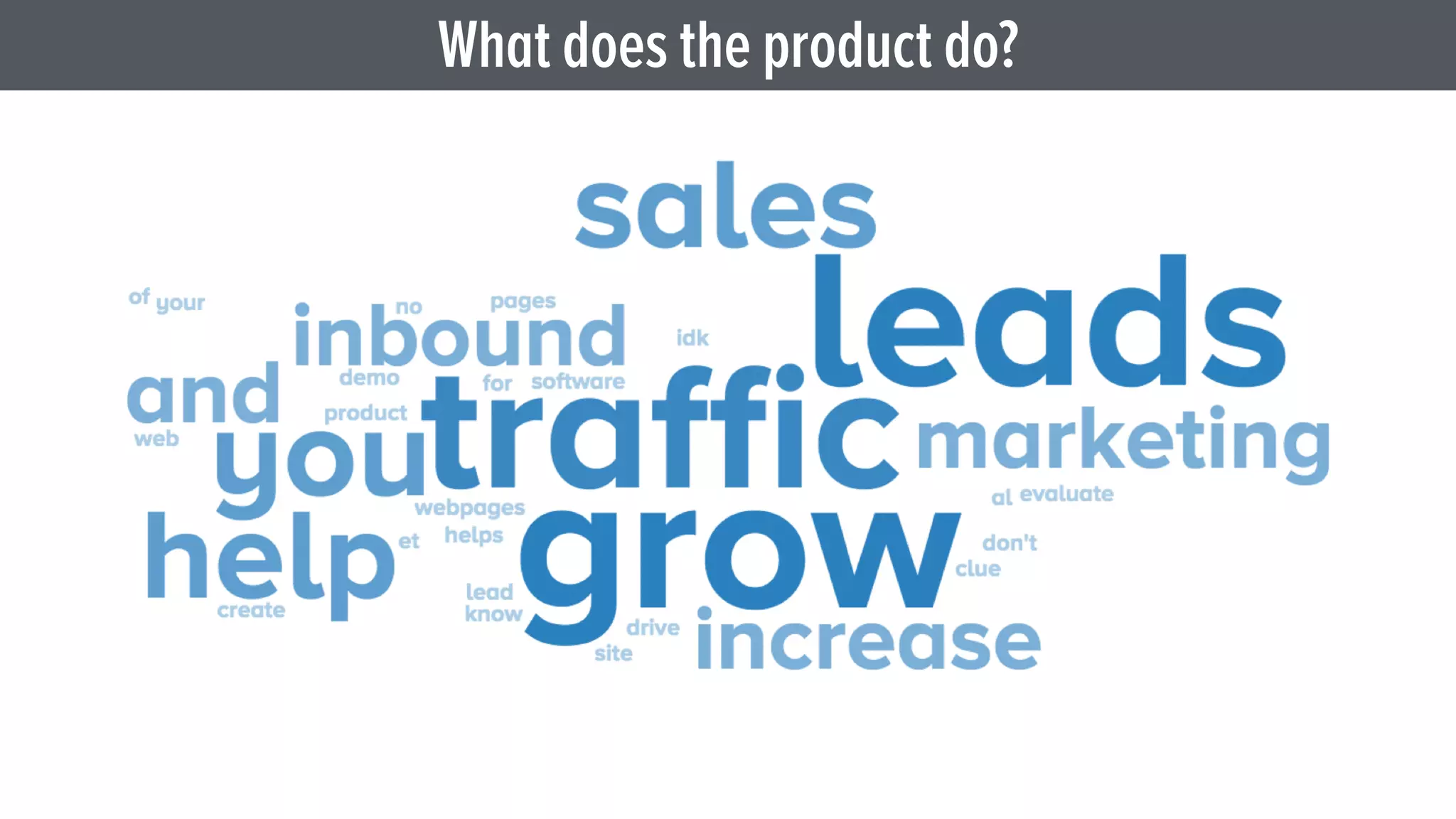 What does the product do?
 