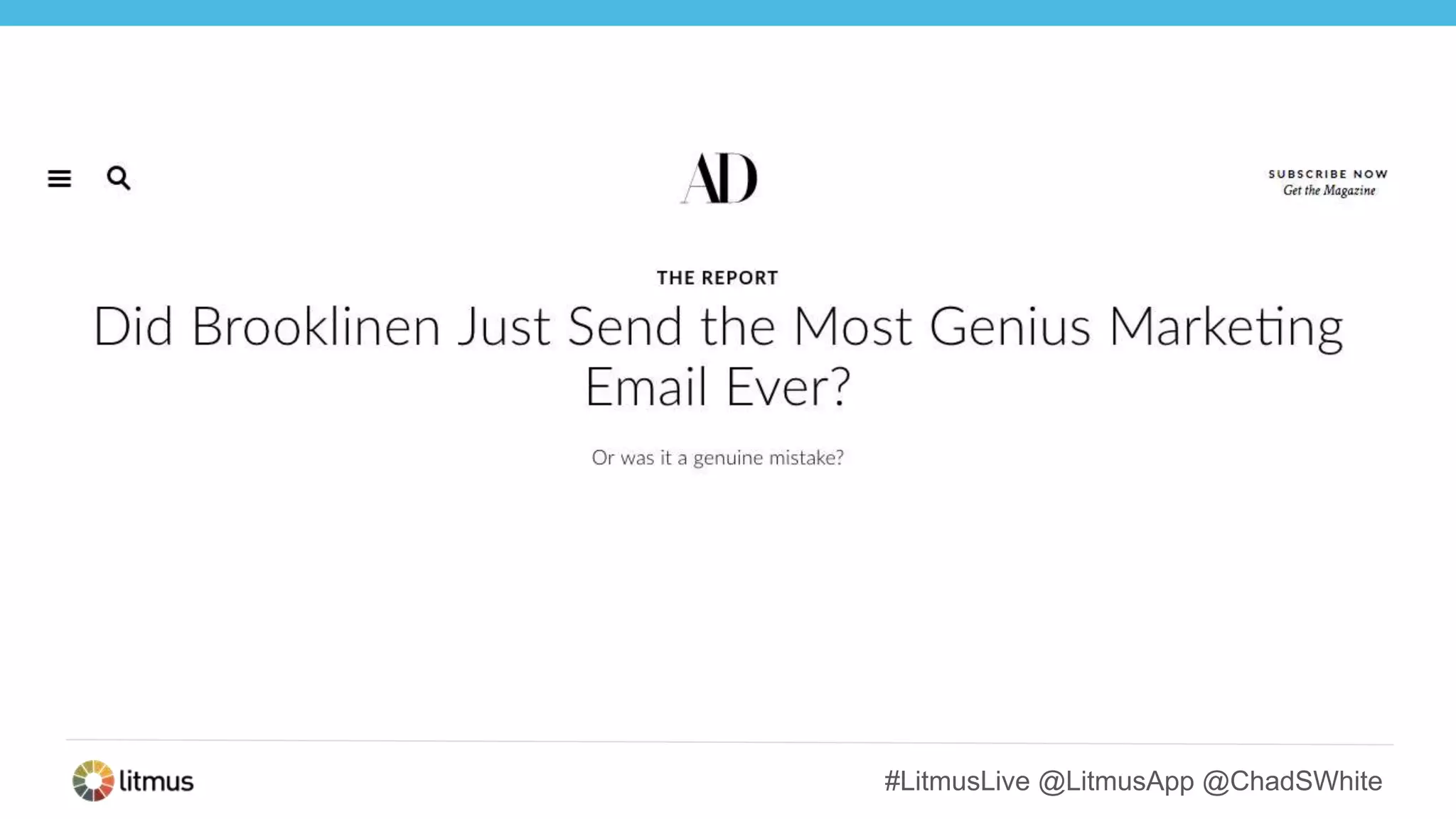 #LitmusLive @LitmusApp @ChadSWhite
 