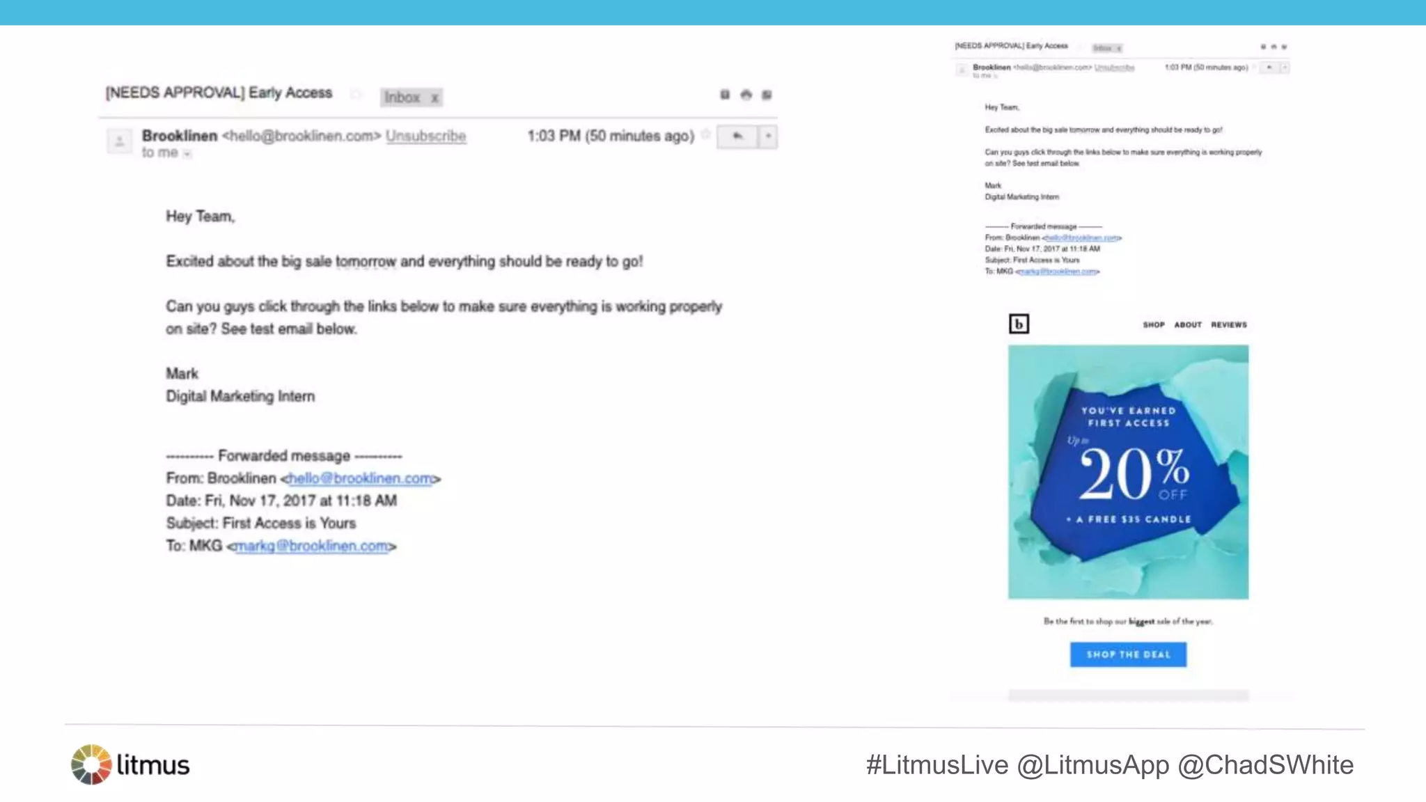 #LitmusLive @LitmusApp @ChadSWhite
 