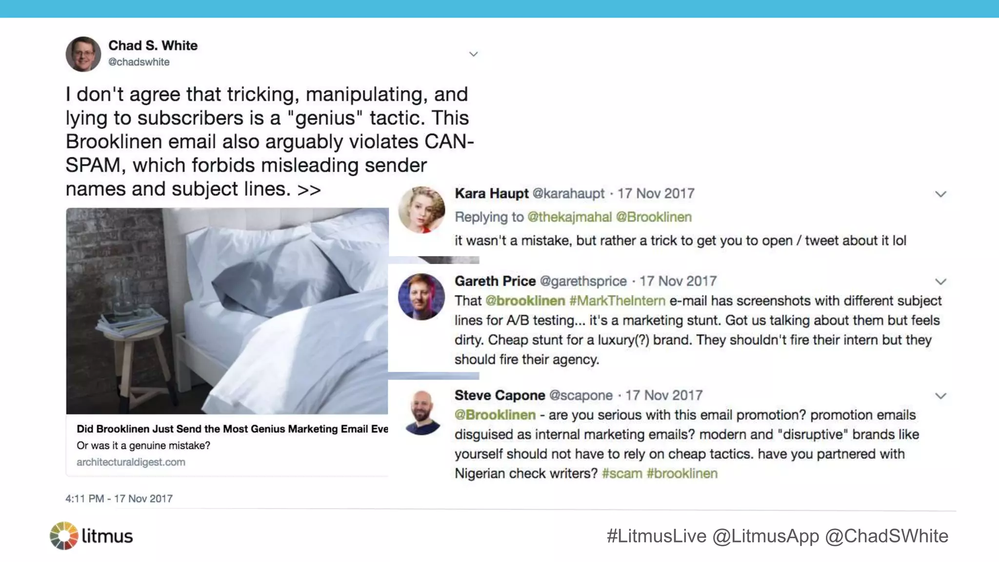 #LitmusLive @LitmusApp @ChadSWhite
 