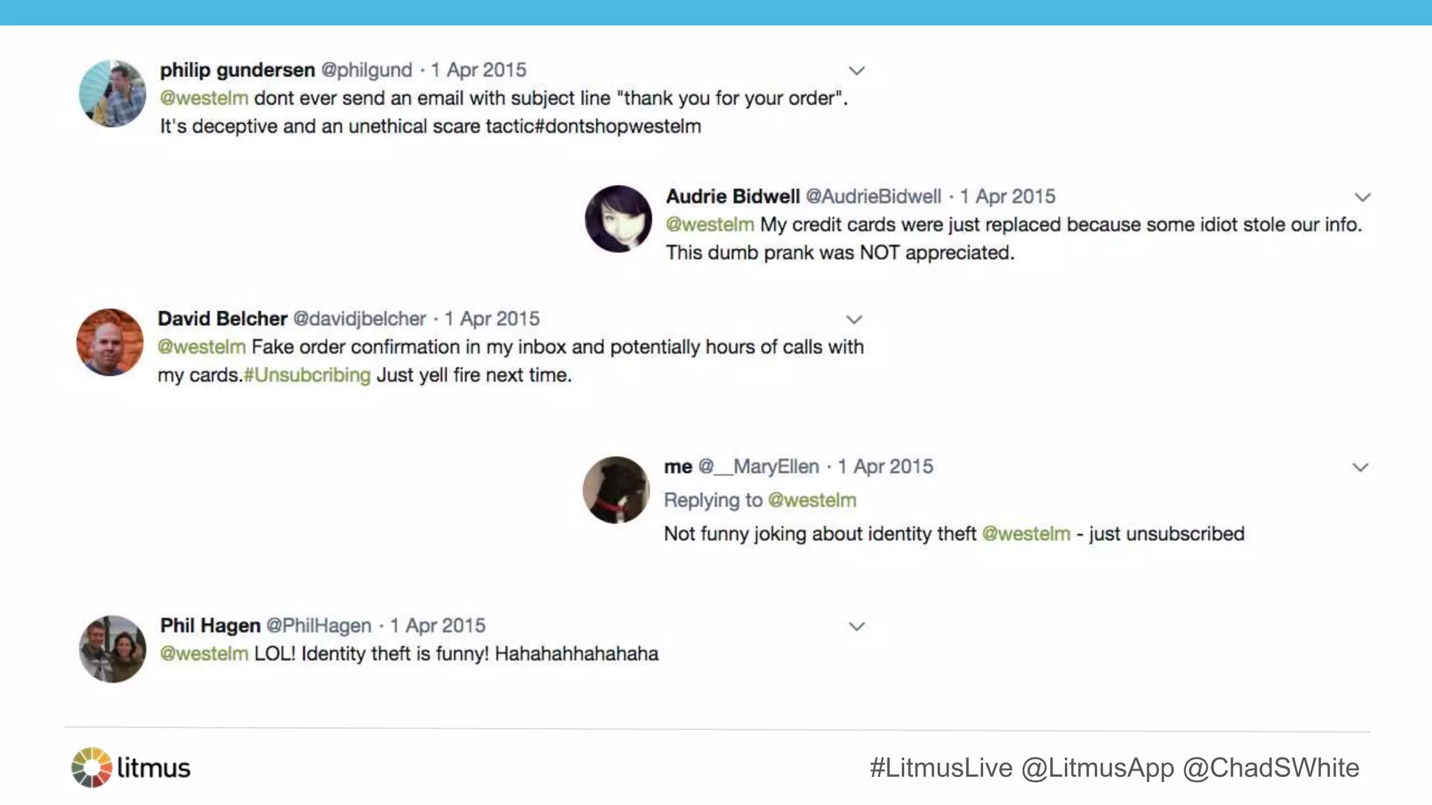 #LitmusLive @LitmusApp @ChadSWhite
 