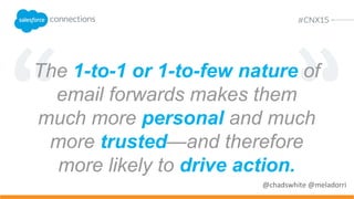 Nielsen research found that
“recommendations from people I
know” are the most trusted form
of advertising.
 