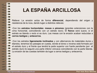 LA ESPAÑA ARCILLOSA ,[object Object],[object Object],[object Object],Prof. Isaac Buzo Sánchez 