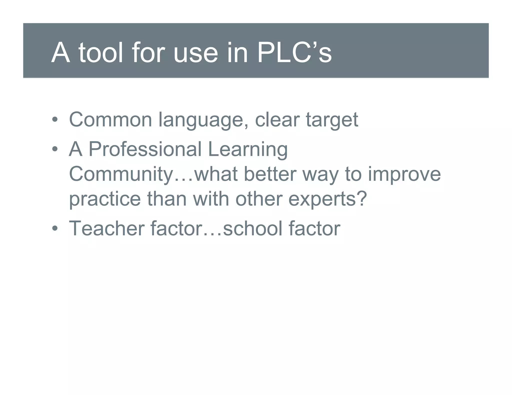 "But What are Your PLC's Talking About?"