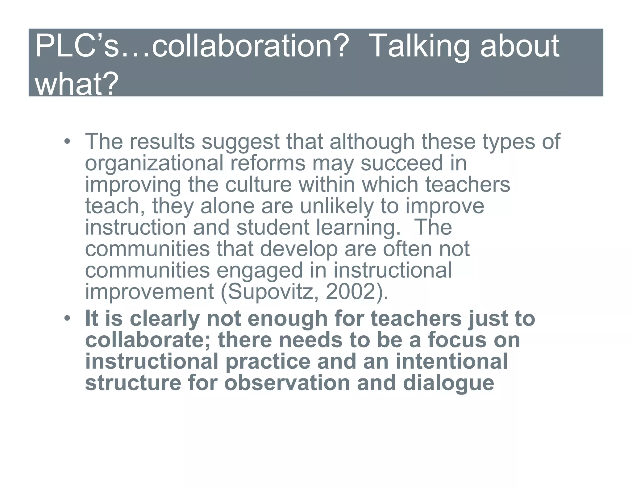 "But What are Your PLC's Talking About?"