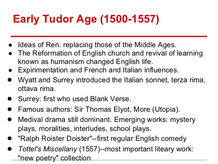 tudor literature