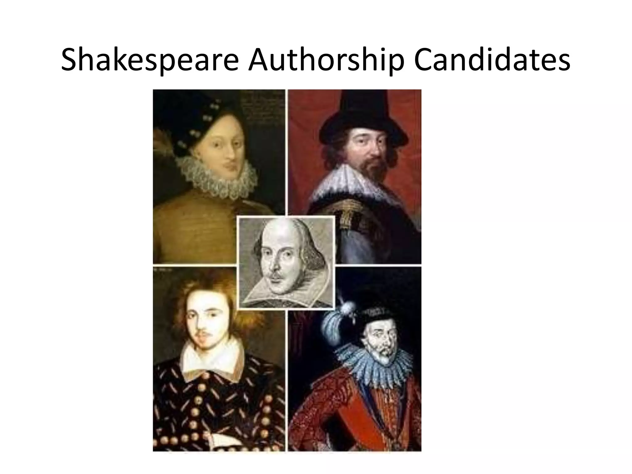 Shakespeare Authorship Candidates
 