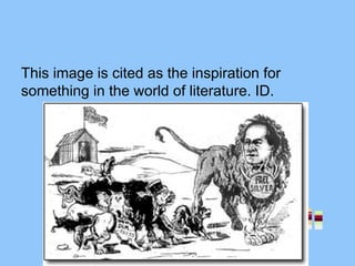 This image is cited as the inspiration for
something in the world of literature. ID.
 