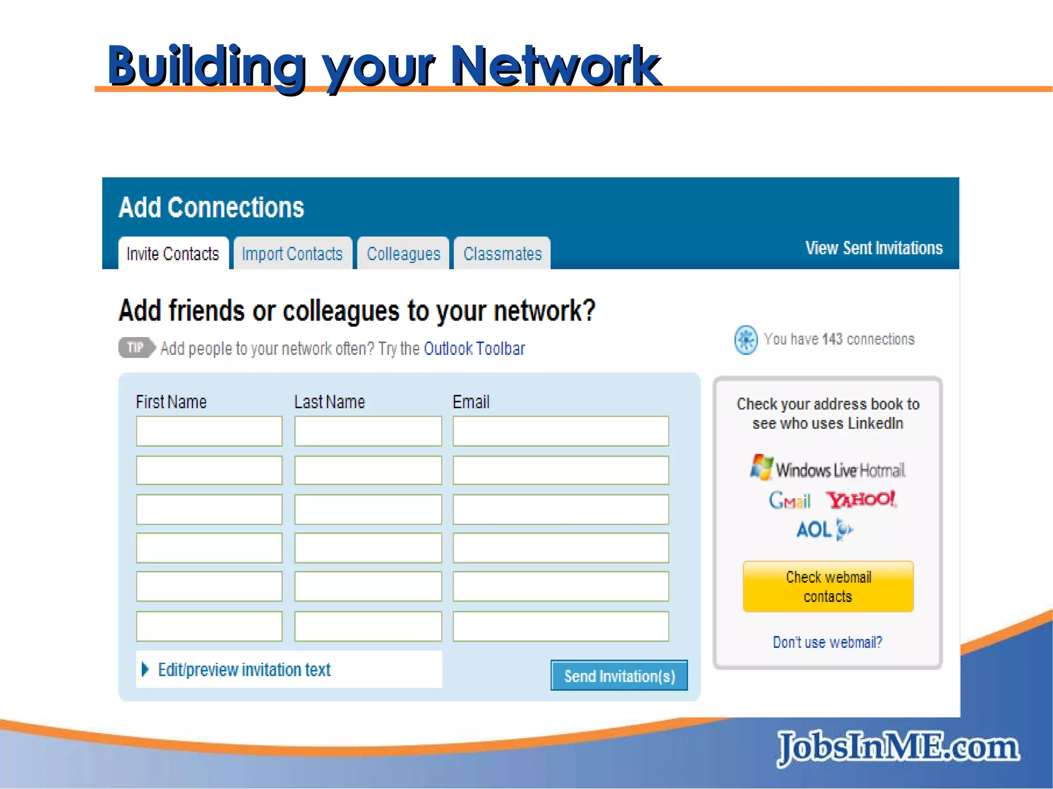 Building your Network 