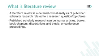 Comprehensive Guide to Conducting Effective Literature Reviews in ...