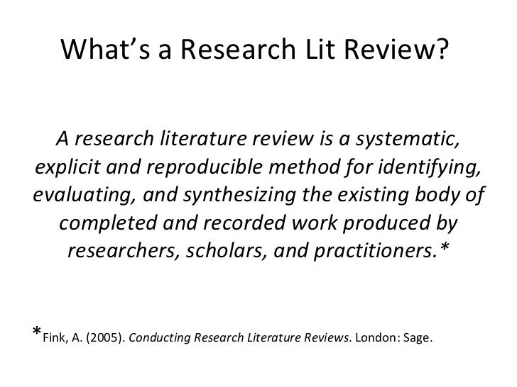 How to Conduct a Literature Review