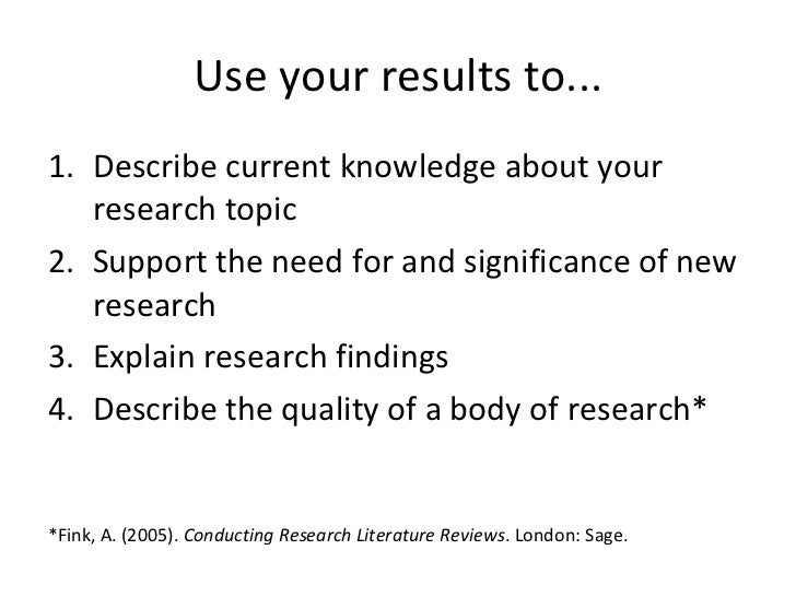 Conduct literature review research