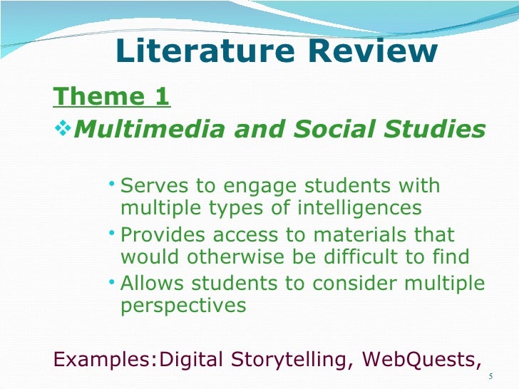 Presenting a literature review with powerpoint