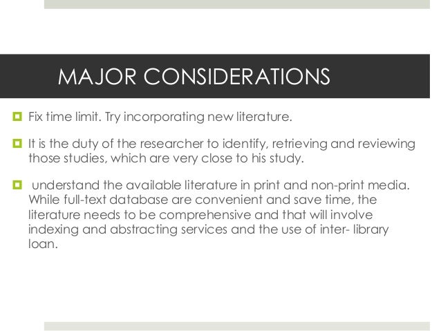 What is a literature review image