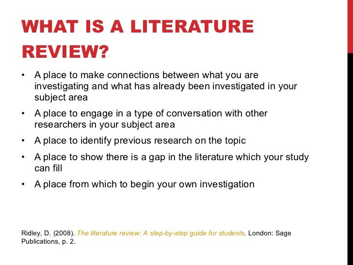 What should i do my literature review on