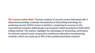 litrature review about dental cad cam system | PPTX