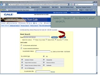 Select “Search” to launch your search. 