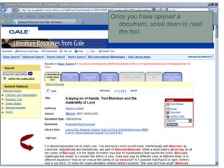 Once you have opened a document, scroll down to read the text. 
