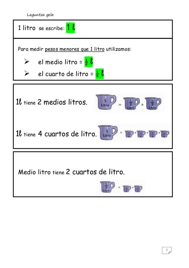 Litro medio y cuarto ACTIVIDADES Litro medio y cuarto ACTIVIDADES