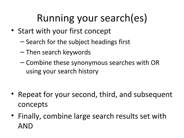 How to Conduct a Literature Search