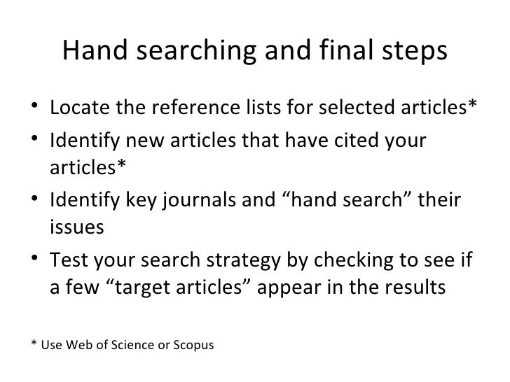 How to Conduct a Literature Search