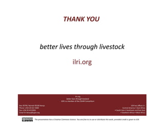 Outline of proposed livestock identification and traceability research activities in Loliondo Slide 20