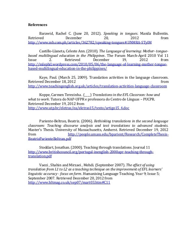 Thesis About Mother Tongue Based Education | litt 516 translating children s literature as a class Thesis About Mother Tongue Based Education | litt 516 translating children s literature as a class