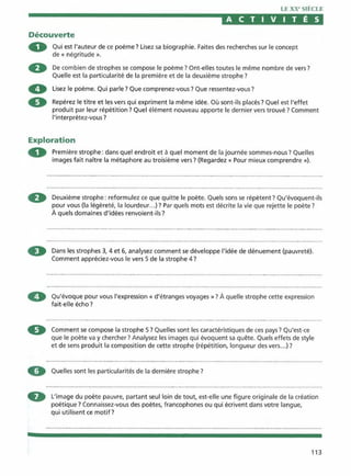 Littérature progressive niveau avancé