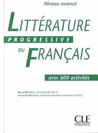 Littérature progressive niveau avancé