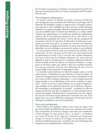 Littérature progressive niveau avancé