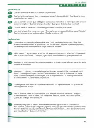 Littérature progressive niveau avancé