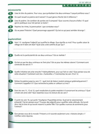 Littérature progressive niveau avancé