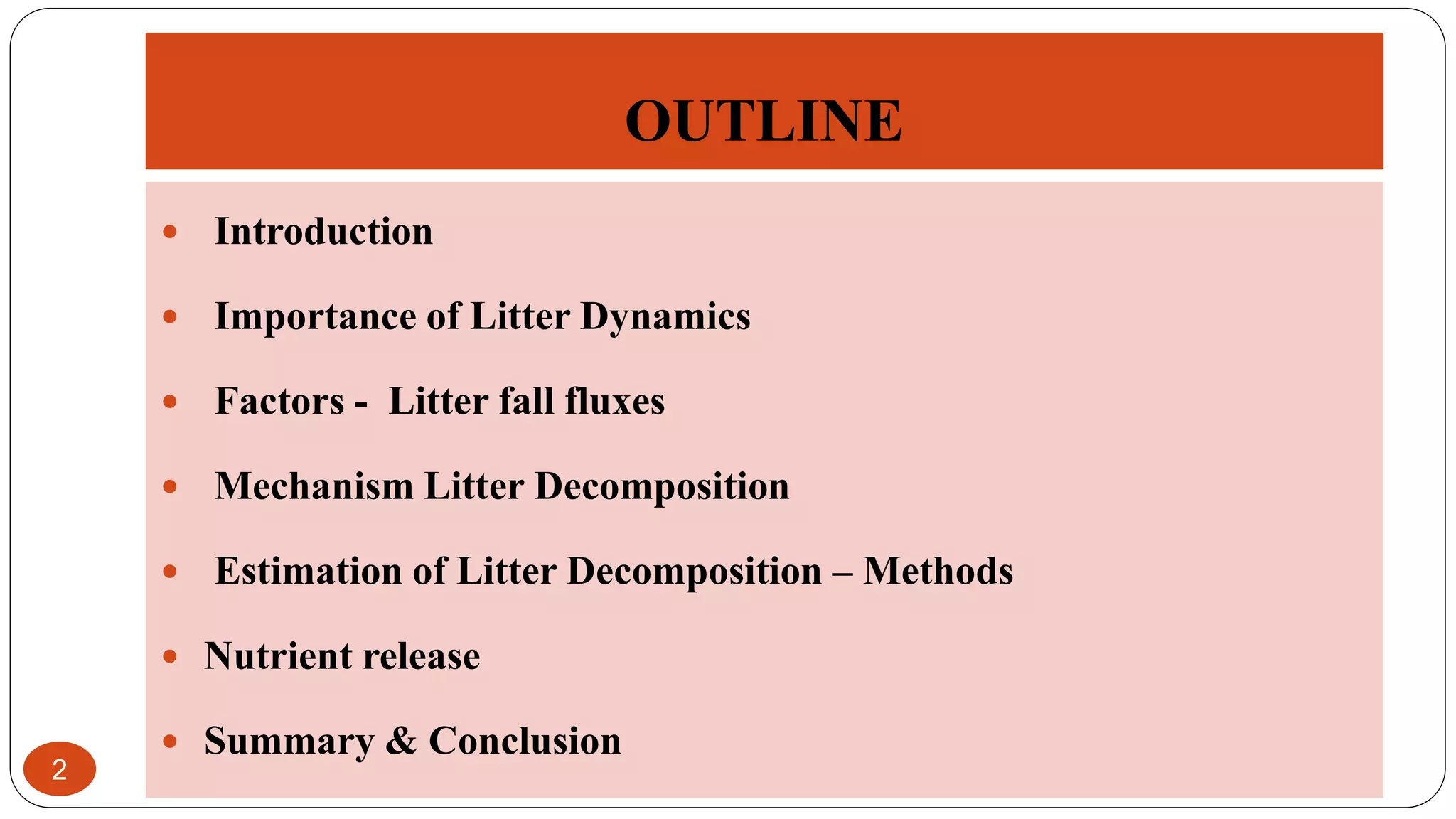 Litter dynamics in tropical plantations | PPTX