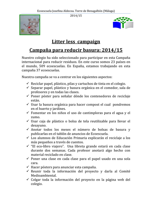 Litter less campaign en español