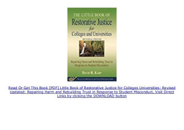 Little Book of Restorative Justice for Colleges /& Universities Revised /& Updated