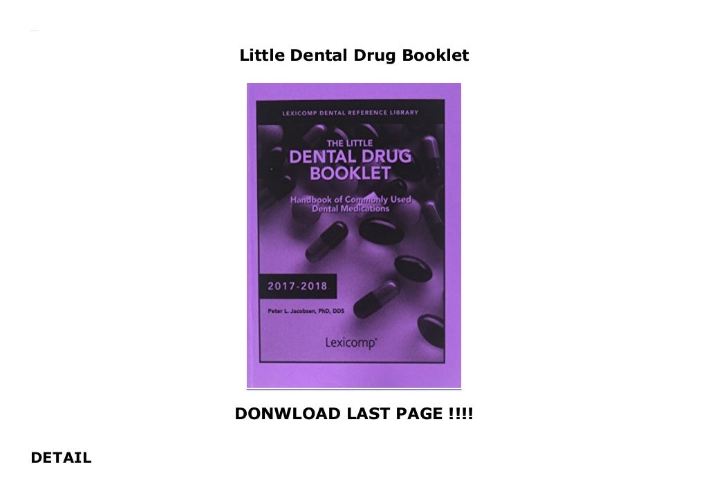 Little Dental Drug Booklet