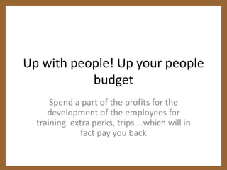 You=Your Development track recordThe Boss’s role is to develop the best strategist’s