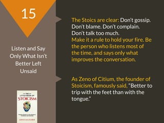 15 Rules for Modern Stoics | PPTX