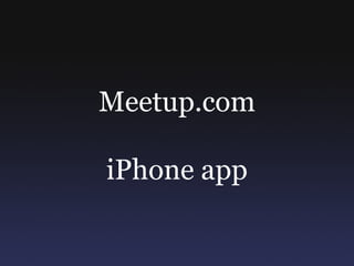 Meetup.com iPhone app 