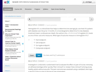 MCQ assessment 
items. 
Limited number 
of attempts 
Scores are 
recorded in the 
progress tab. 
 