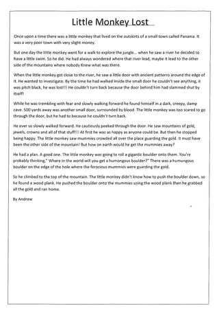 Little monkey lost | PDF
