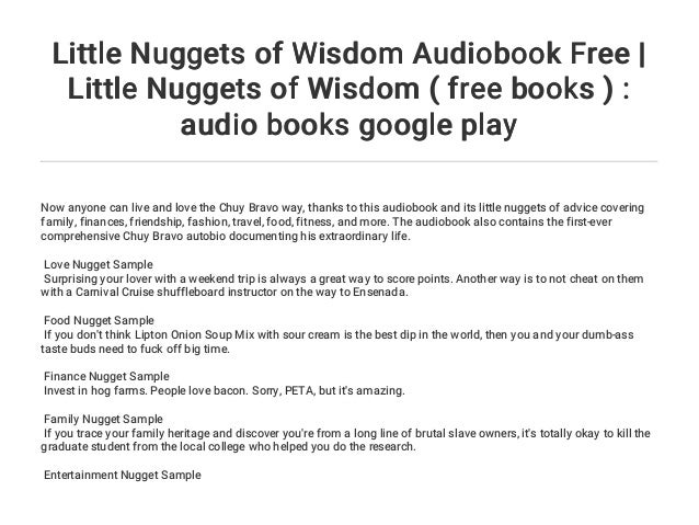 little nuggets of wisdom audiobook free little nuggets of wisdom