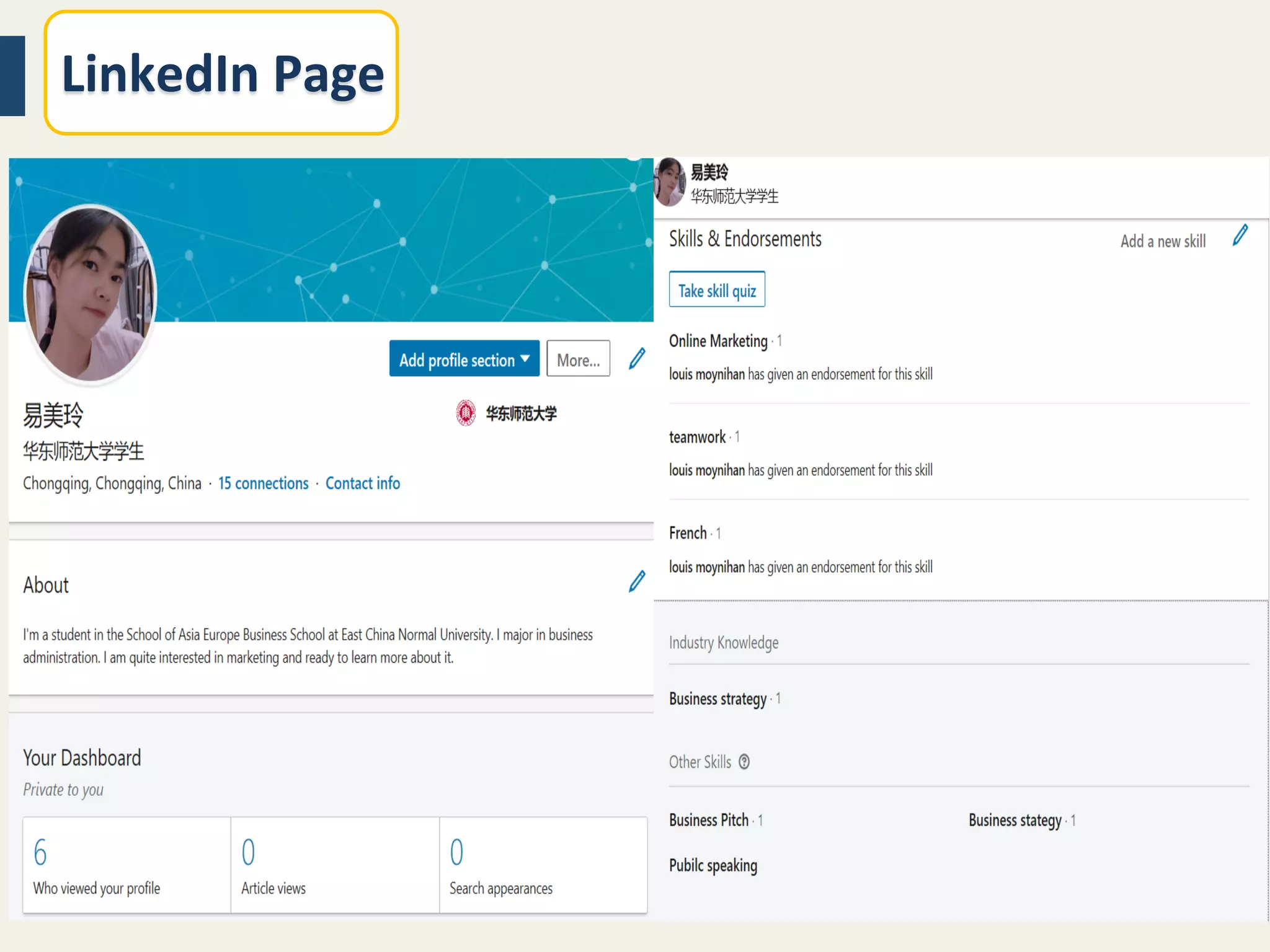 点击添加相关标题文字
ADD	RELATED	TITLE	WORDSLinkedIn	Page
 