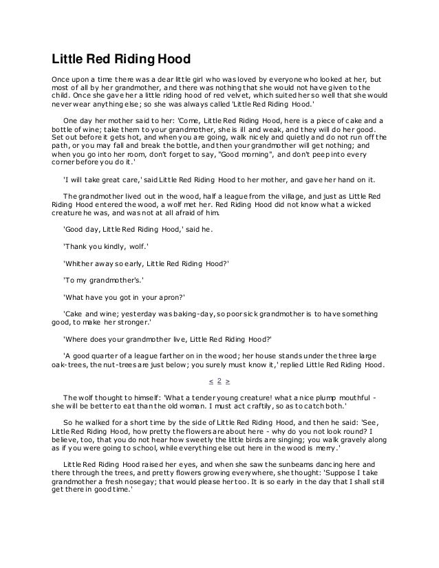 Little red riding hood