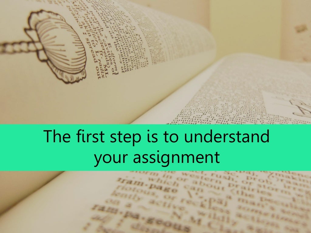 Understand Your Assignment