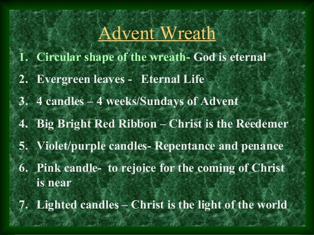 What is the meaning of a Christmas Advent wreath?