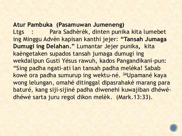 liturgi minggu adven i jawa liturgi minggu adven i jawa