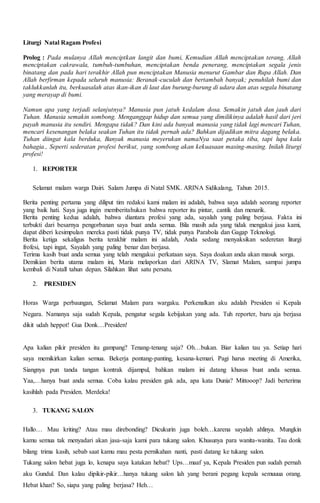 Liturgi natal ragam profesi gambar 1